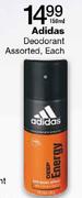 Adidas Deodrant Assorted-150ml Each