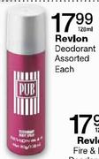 Revlon Deodrant Assorted-120ml Each
