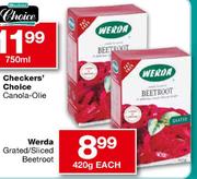 Werda Grated/Sliced Beetroot-420g Each