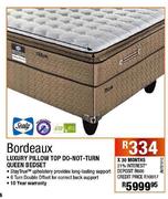 Bordeaux Luxury Pillow Top Do Not Turn Queen BedSet 