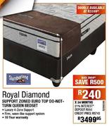 Royal Diamond Support Zoned Euro Top Do Not Turn Double Bedset