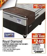 Royal Diamond Support Zoned Euro Top Do Not Turn Queen Bedset