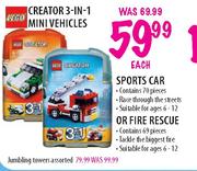 Lego Creator 3 In 1 Mini Vehicles(Sports Car)