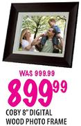 Coby Digital Wood Photo Frame-8"