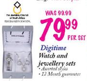 Digitime Watch and Jwellery Set-Per Set`