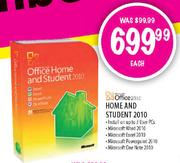 Microsoft Office 2010 Home and Student 2010-Each
