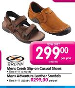 Bronx Mens Adventure Leather Sandals (Sizes: 6-11)-per pair