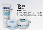 Nivea Soft Body Cream - 50ml Each