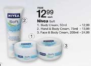 Nivea Soft Hand & Body Cream - 75ml Each