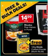 Rhodes Pear Halves In Puree-825g