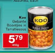 Koo Baked Beans In Tomato Sauce-410g