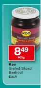 Koo Grated/Sliced Beetroot-405g Each