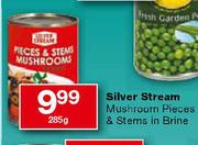 Silver Stream Mushroom Pieces & Stems In Brine-285g