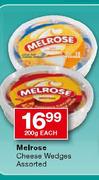 Melrose Cheese Wedges Assorted-200g Each
