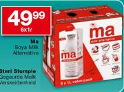 Ma Soya Milk Alternative-6x1Ltr