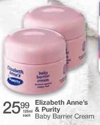 Elizabeth Anne's & Purity Baby Barrier Cream - 125ml Each