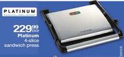 Platinum 4-Slice Sandwich Press - Each
