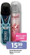 Shield Deodrant Spray Assorted-150ml Each