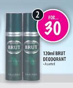 Brut Deodorant-2 x 120 ml