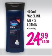 Vaseline Men's Lotion-400 ml Each