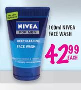 Nivea Facewash-100 ml Each