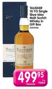 Talisker 10 YO Single Skye Islay Malt Scotch Whisky In Gift Box-750ml
