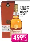 Glenkinchie 12 YO Single Lowland Malt Scotch Whisky In Gift Box-750ml