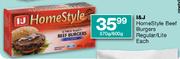 I&J HomeStyle Neef Burgers Regular/Lite-570g/800g Each