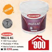 Plascon Wall & All Washable White Paint-5Ltr