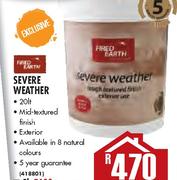Fired Earth Servere Weather Paint-20Lt
