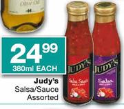 Judy's Salsa/Sauce - 380ml Each