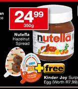 Nutella Hazelnut Spread 350gm + Kinder Joy Surprise Egg