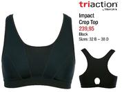 Triaction Crop Top Black