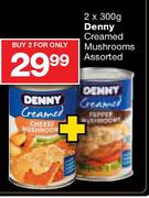 Denny Creamed Mushrooms Assorted-2x300g