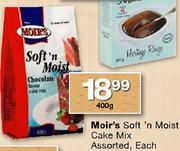 Moir's Soft'n Moist Cake Mix Assorted Each-400g