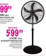 Logik 50cm Hi Velocity Pedestal Fan