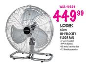 Logik 45cm Hi Velocity Floor Fan