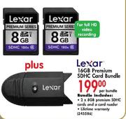 Lexar 16GB Premium SDHC Card Bundle