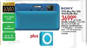 Sony TX20 Blue Plus 2GB iPod Shuffle Blue-Per Bundle