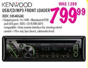 Kenwood USB/CD/MP3 Front Loader(KDC-3054UGM)