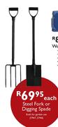 Steel Fork Or Digging Spade Each