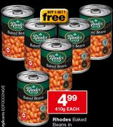 Rhodes Baked Beans in Tomato Sauce-410gm Each