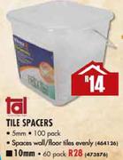 Tal 10mm Tile Spacers-60 Pack