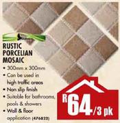 Rustic Porcelian Mosaic (300x300mm)-Per 3 Pack