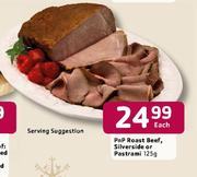 Pnp Roast Beef,Silverside Or Pastrami-125g Each