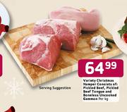 Variety Christmas Hampers Consists Of:Pickled Beef,Pickled Beef Tongue And Boneless Uncooked Gammon-