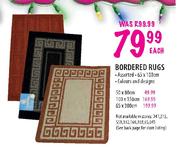 Bordered Rugs Assorted-65x100cm Each