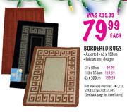 Bordered Rugs Assorted-100x150cm Each