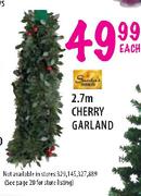 2.7m Cherry Garland Each