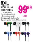 2XL Spoke In-Ear Headphones-Each